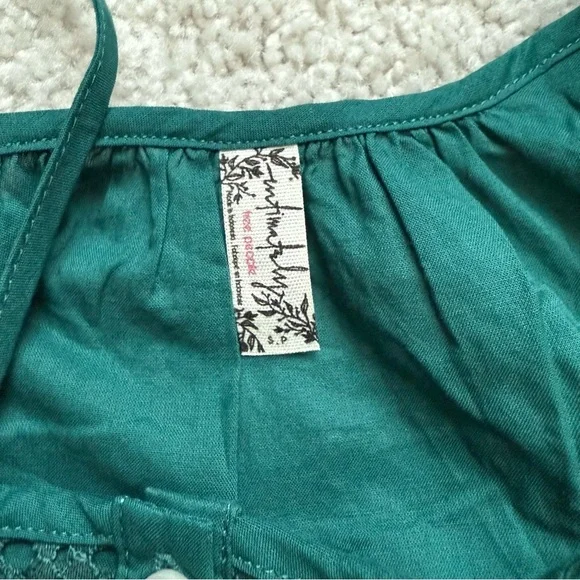 Free People New Women Green Backless Dress Sz S - Picture 5 of 10